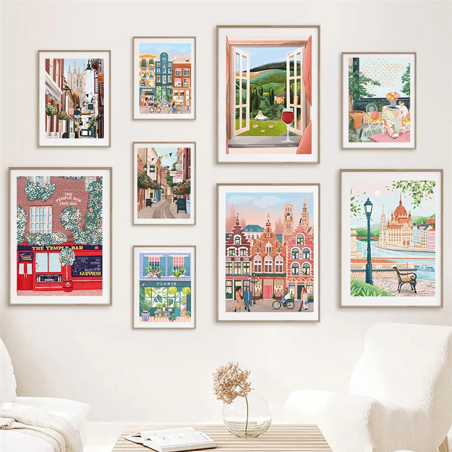 Street Fashion Poster - Coastal City Beautiful View Commercial Street