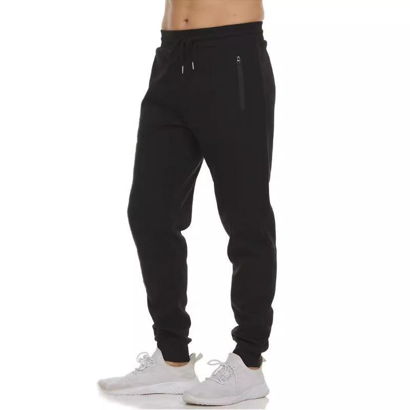 Running Pant Jogger - Men Zip Pocket Jogger Pants Elastic