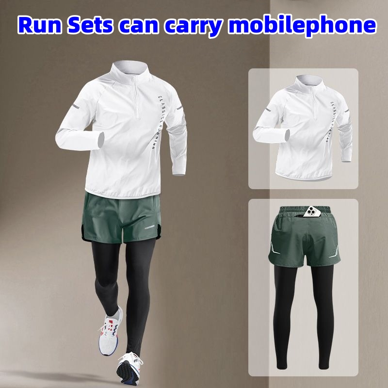 Running Pant Jogger - Gym Men Running Sets Outdoor Cycling