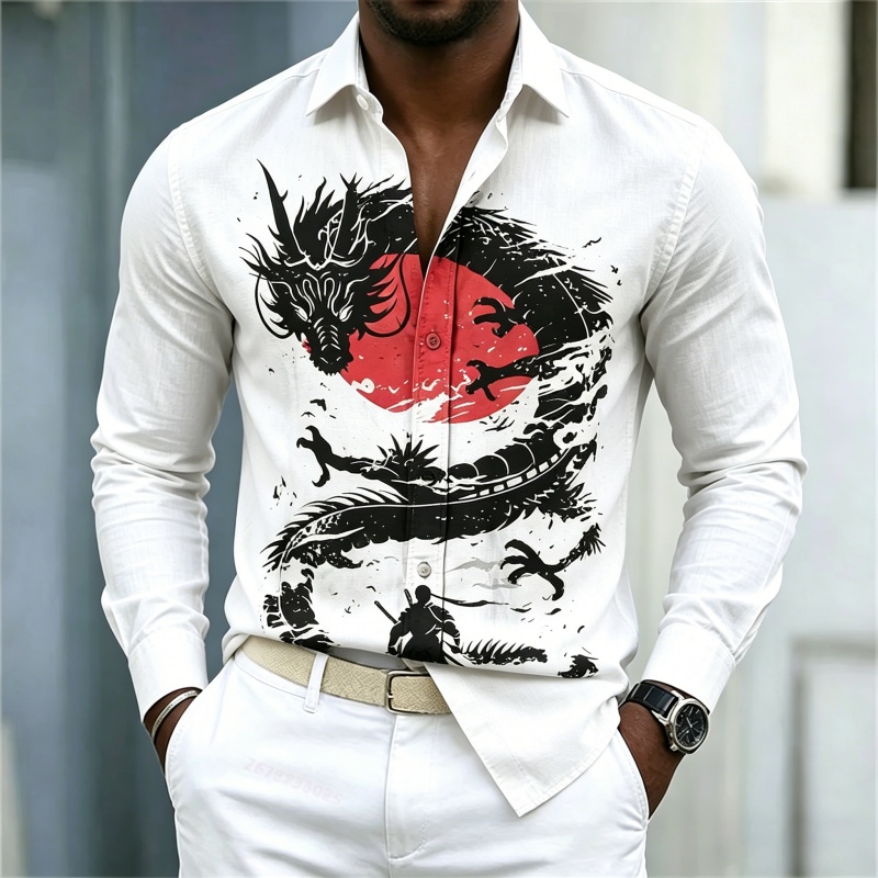 Street Fashion For 2026 - 2026 New Men's Shirt White Black