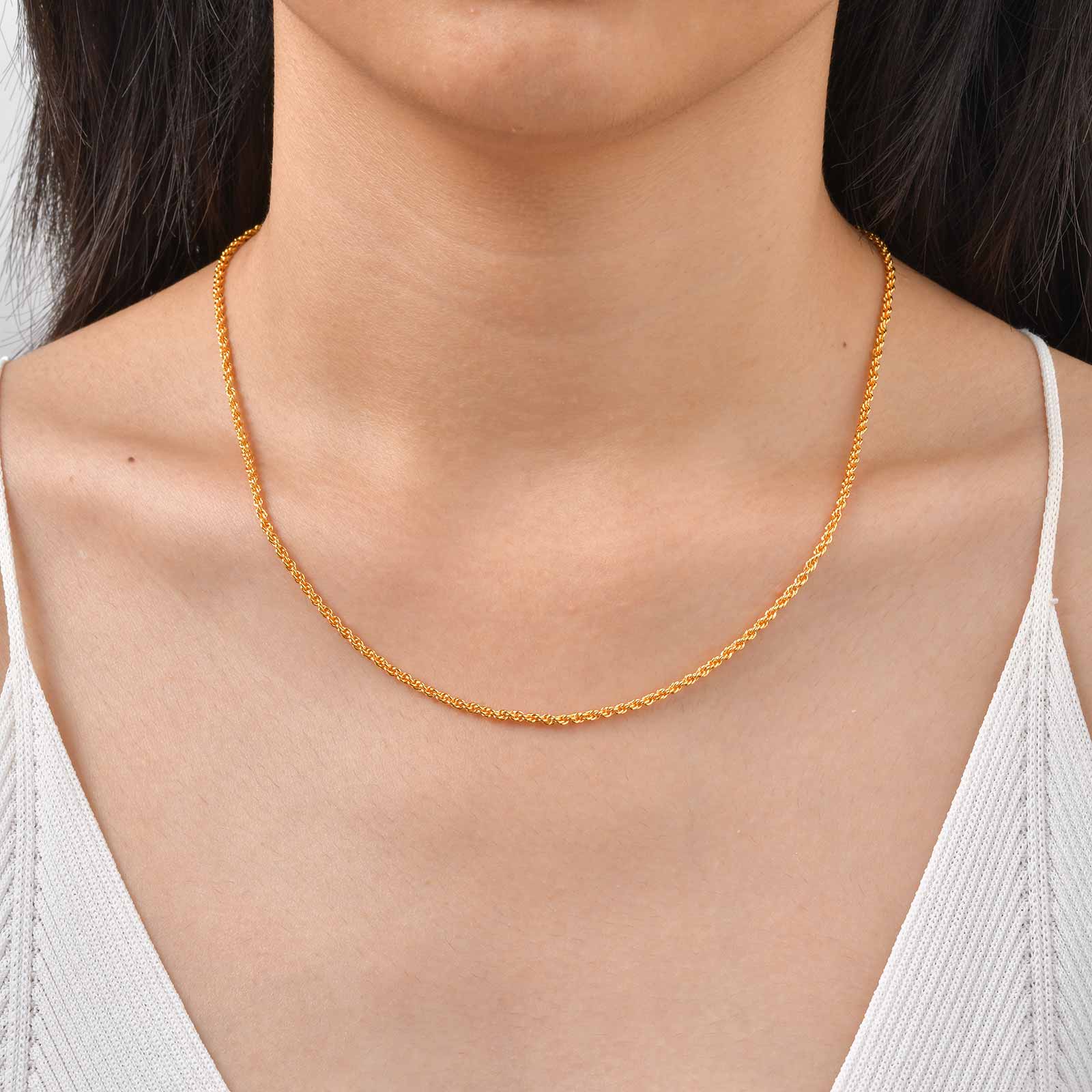 Fashion Street Singapore - Hip Hop 2mm Twisted Rope 24K