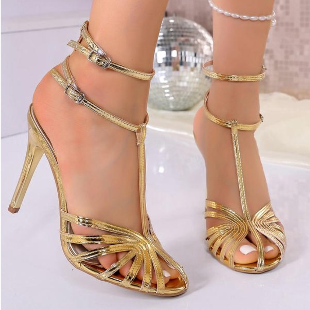 2026 Fashion T-strap Caged San - Street Fashion Rome 2026 评论和价格