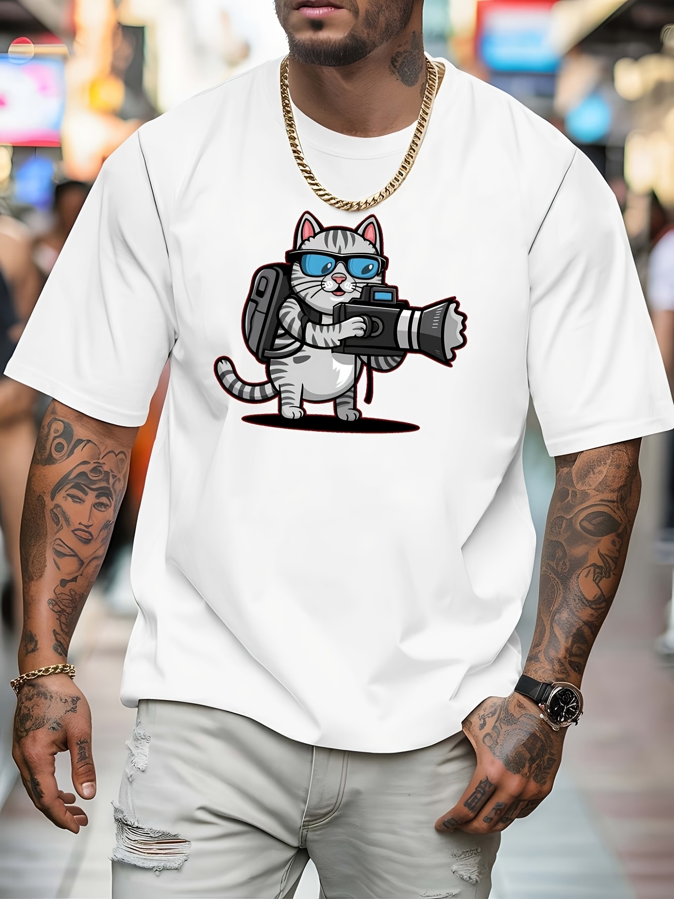 White Mens Tee Photographer Ca - Street Fashion Photographers 评论和价格