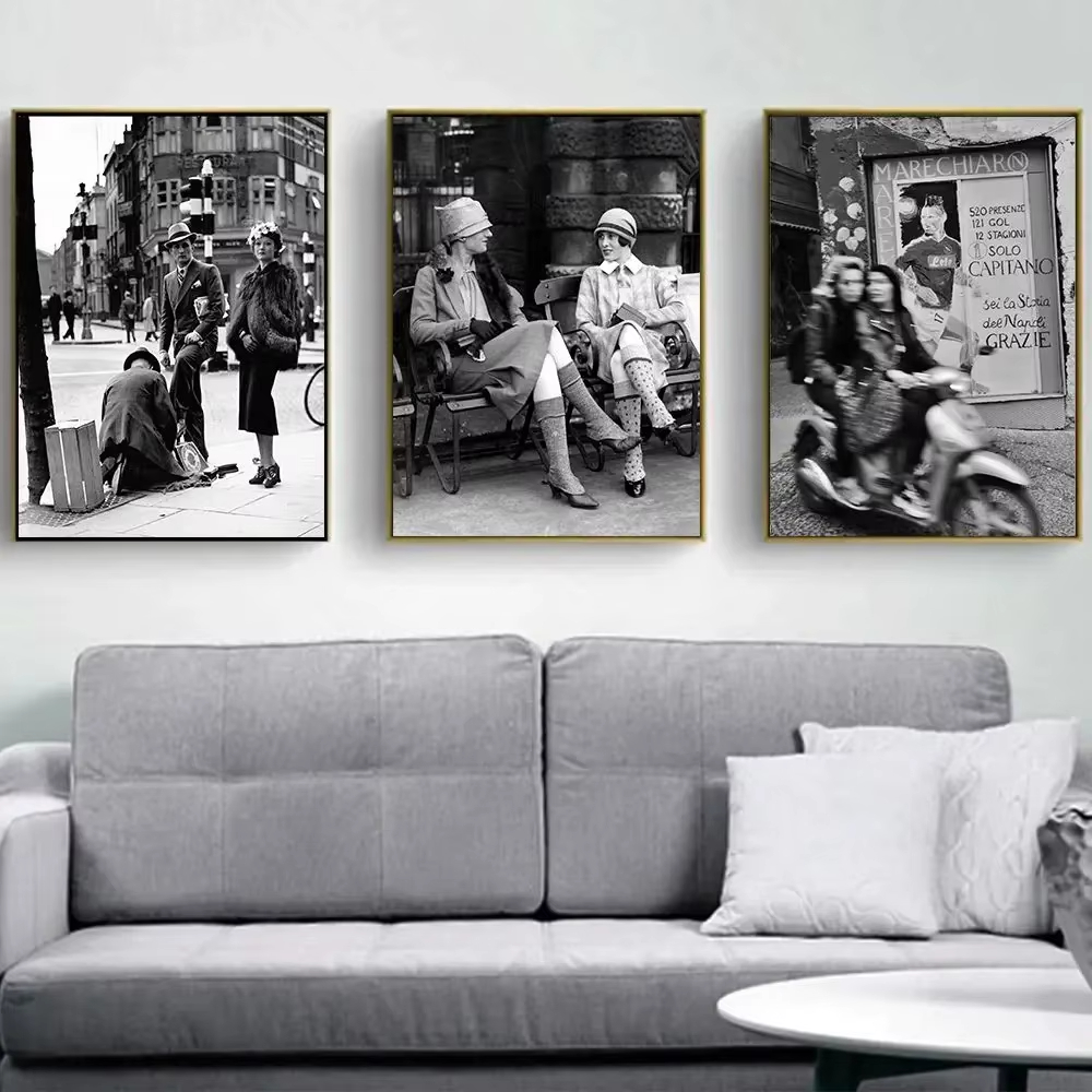 Fashion Black And White Vintag - Street Fashion Poster 评论和价格
