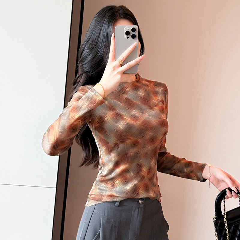 Y2K Mesh Top Women High Neck S - Street Fashion Photographers 评论和价格