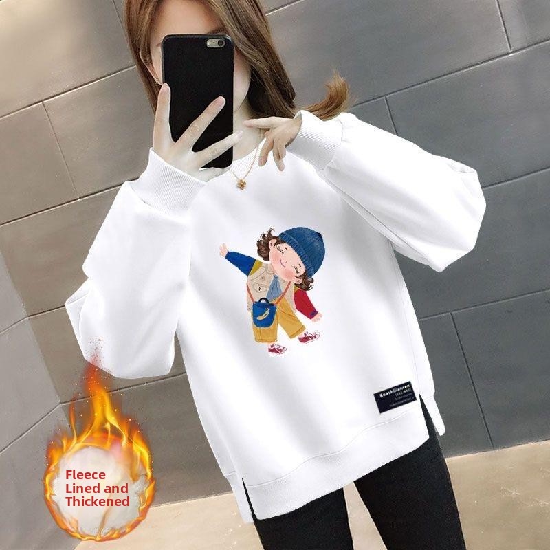 Thickened Fleece Oversize Loos - Oversized Crewneck Fleece 评论和价格