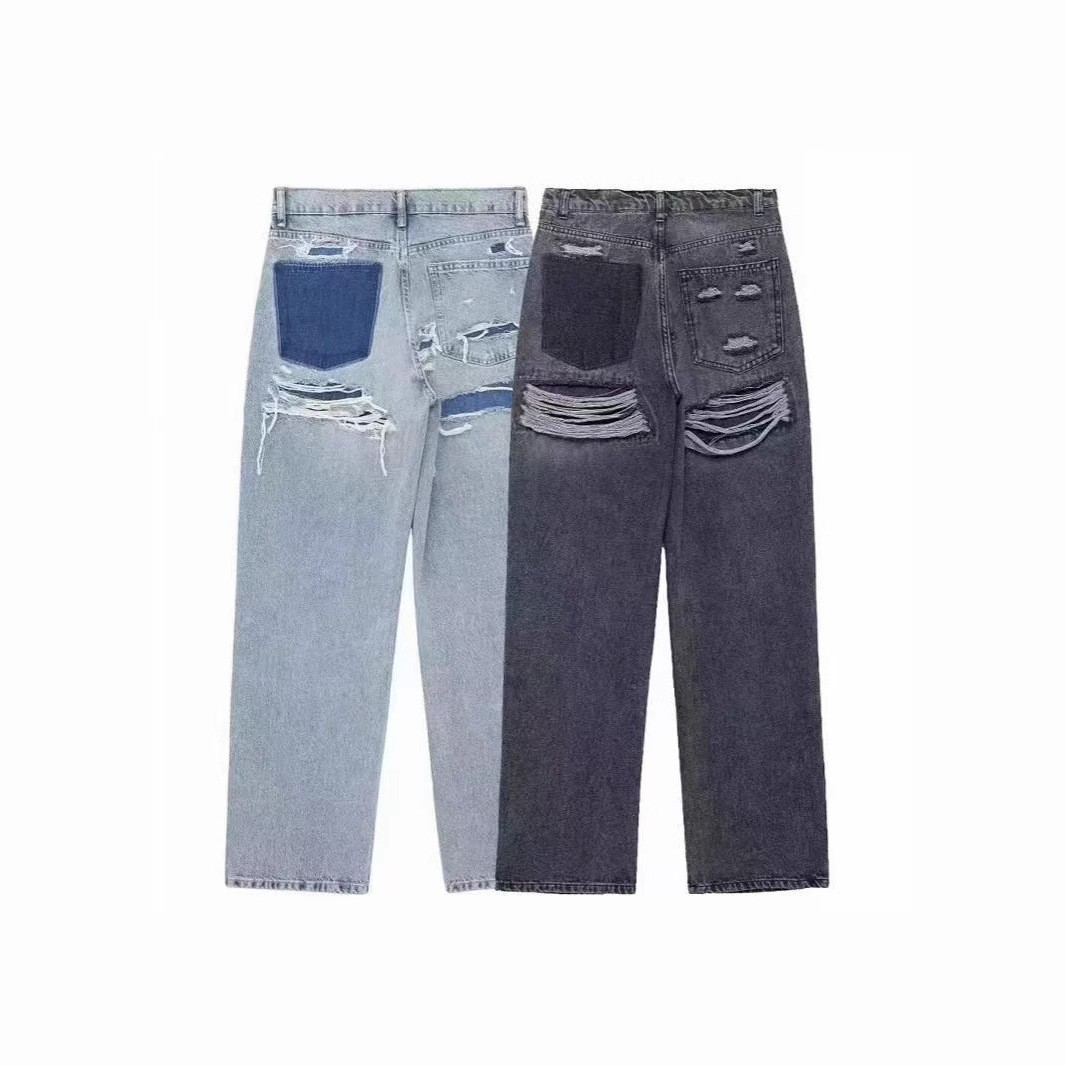 Women's Mid Waist Loose Fit Di - Distressed Jean Rip 评论和价格