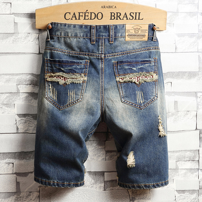 Ripped Hip-hop Denim Shorts Me - Distressed Jean Rip 评论和价格