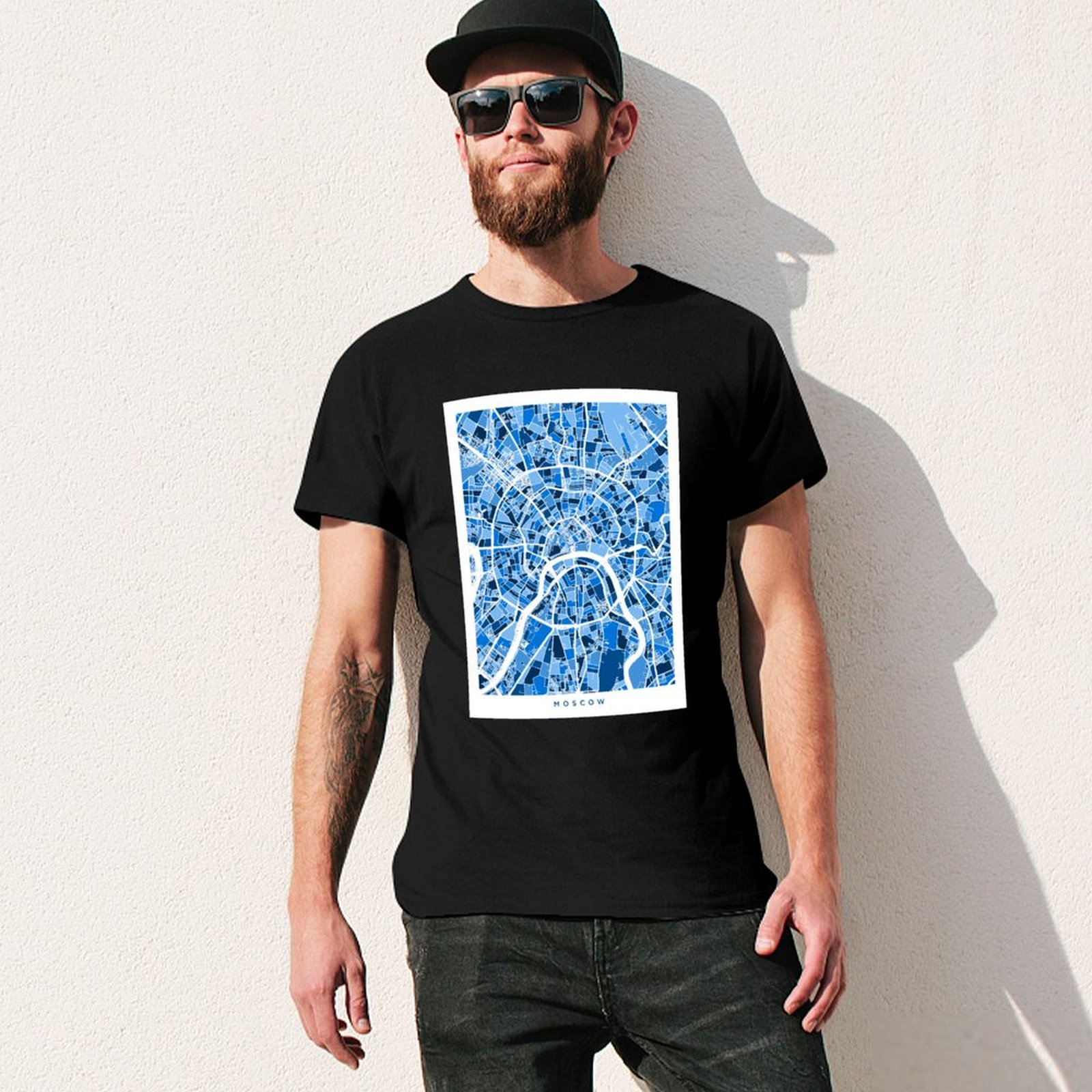 Moscow City Street Map T-Shirt - Street Fashion Moscow 评论和价格