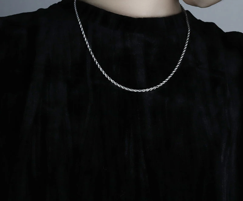 Men Polished Thin Twist Rope C - Street Fashion Guys 评论和价格