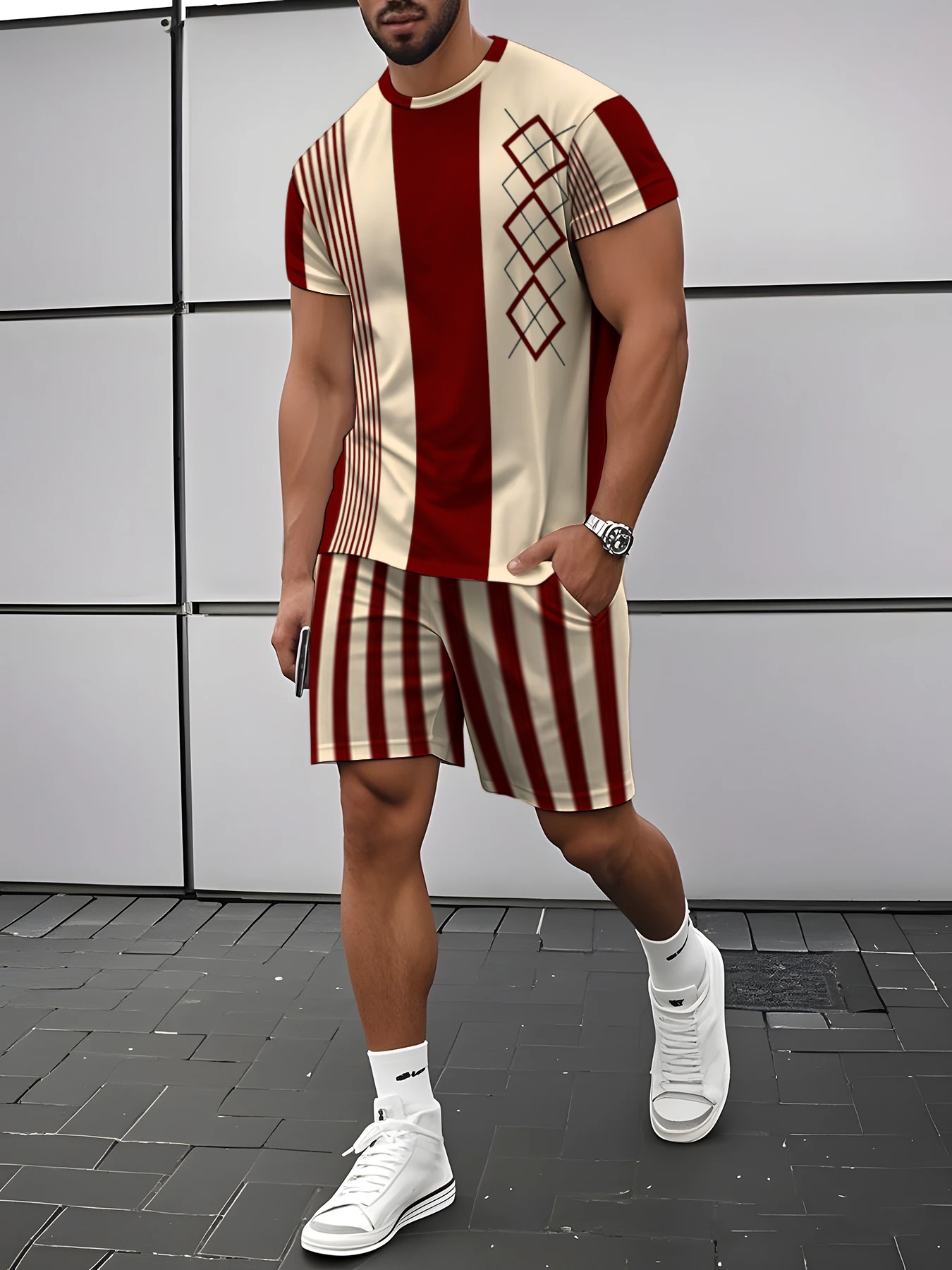 2026 Summer New Men's Short-Sl - Street Fashion For 2026 评论和价格
