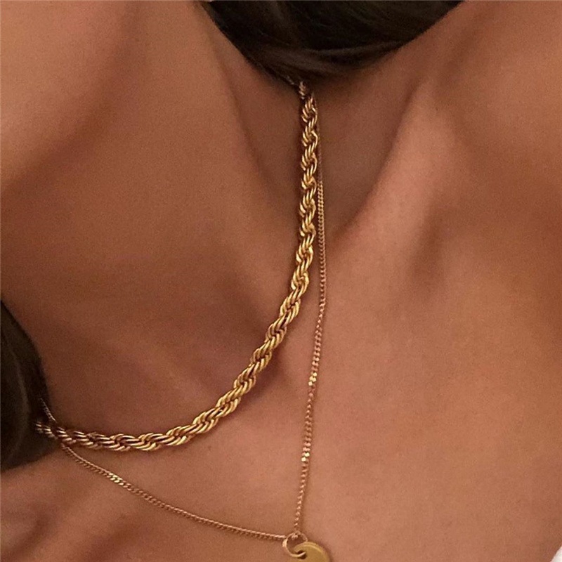 Minimalist Basic Gold Color Tw - Fashion Street Singapore 评论和价格