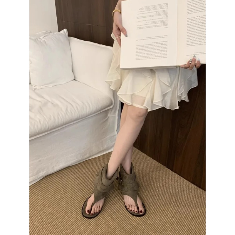 Fashion Open Toe Flats Sheepsk - Street Fashion Rome 2026 评论和价格