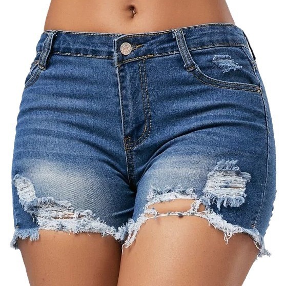 Shorts Women Hole Jeans Short  - Distressed Jean Rip 评论和价格