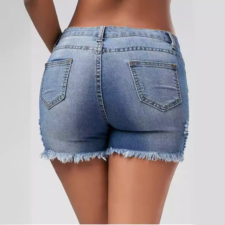 Shorts Women Hole Jeans Short  - Distressed Jean Rip 评论和价格