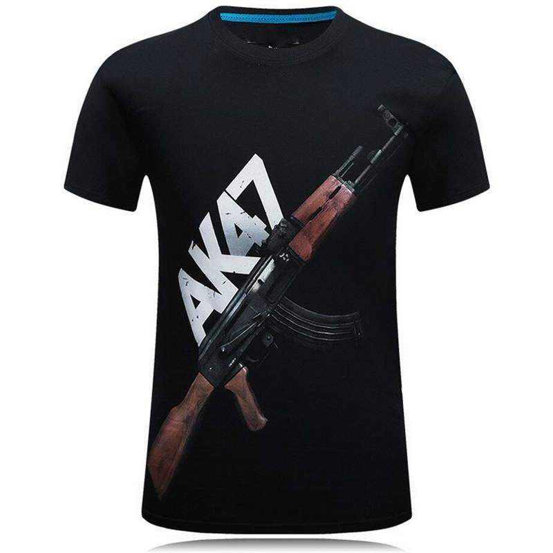 Tough Guy Style 3D Print T-shi - Street Fashion Guys 评论和价格