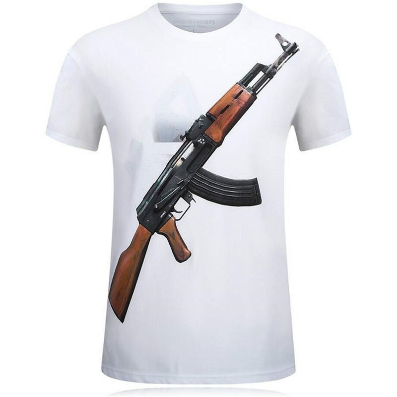 Tough Guy Style 3D Print T-shi - Street Fashion Guys 评论和价格