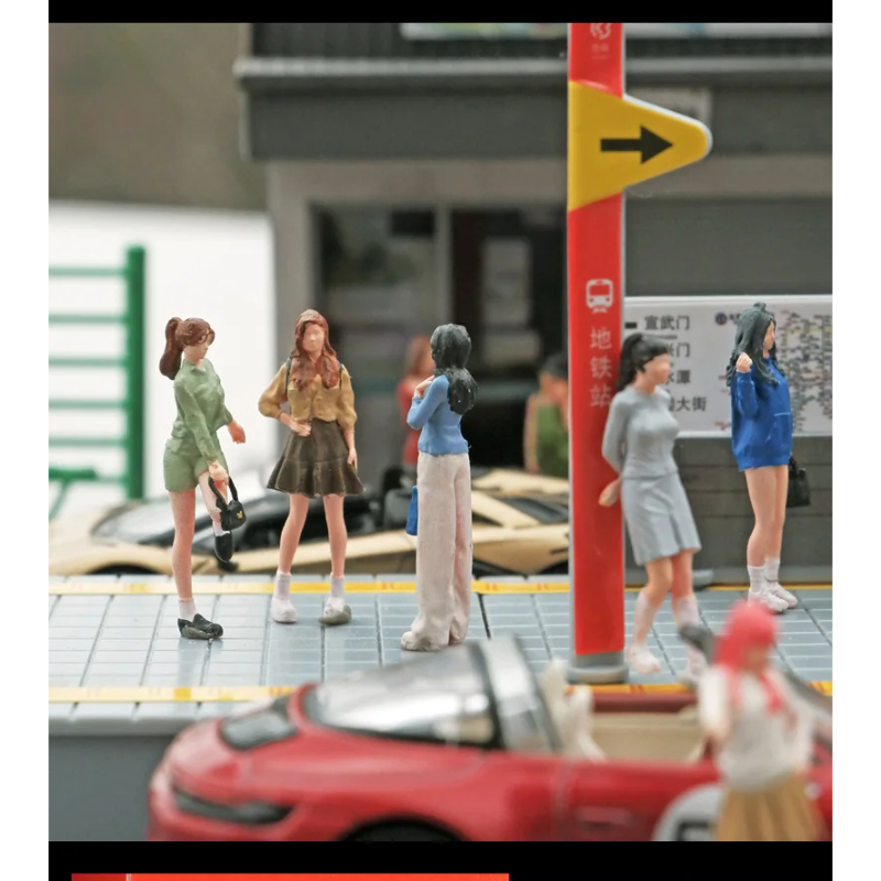 1:64 Model Miniature DIY Scene - Street Fashion Photographers 评论和价格
