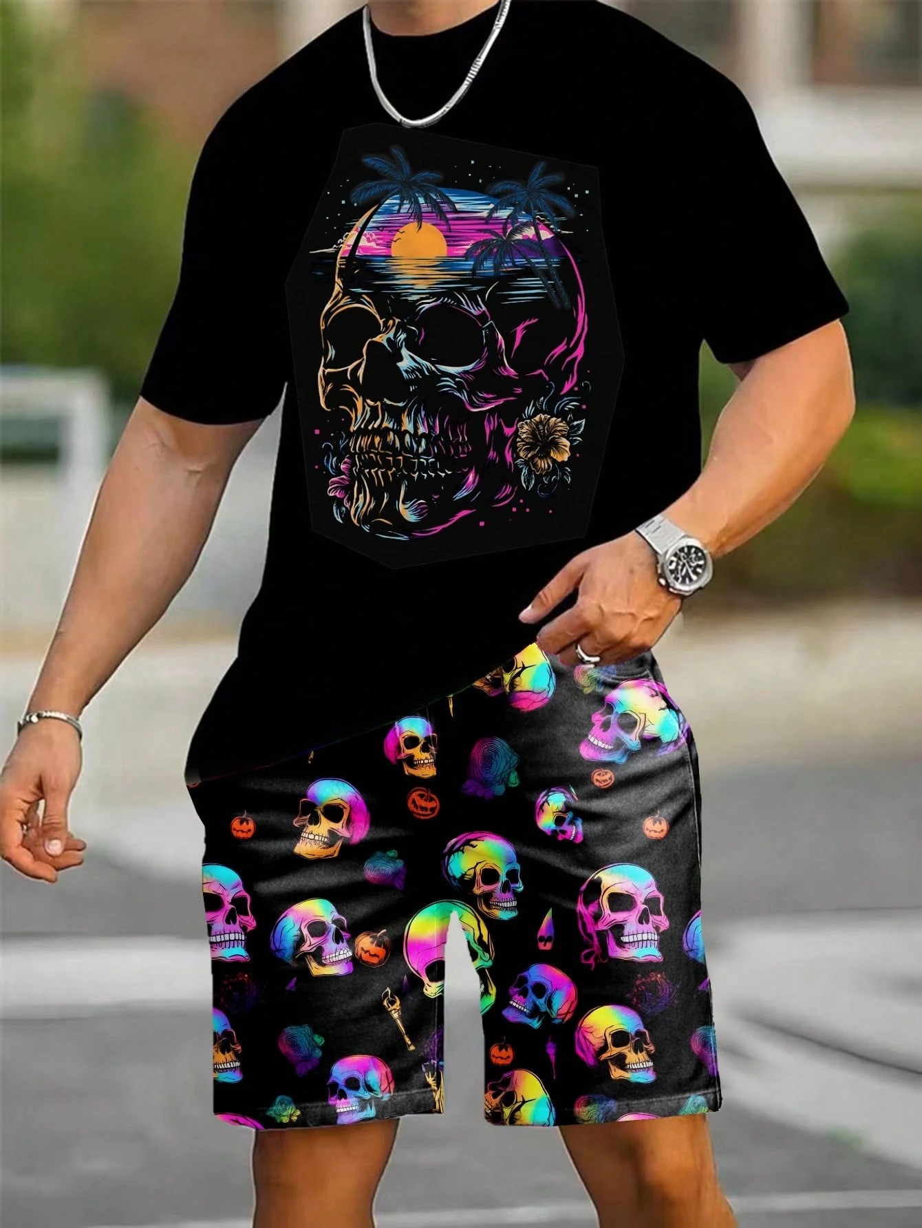 2026 Summer New Men's Short-Sl - Street Fashion For 2026 评论和价格