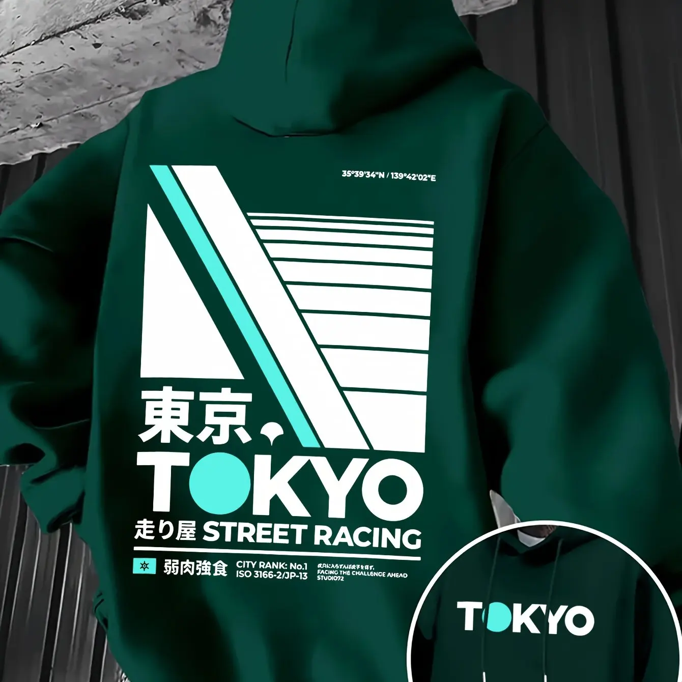 Retro JDM Tokyo Racing Double  - Street Fashion Guys 评论和价格