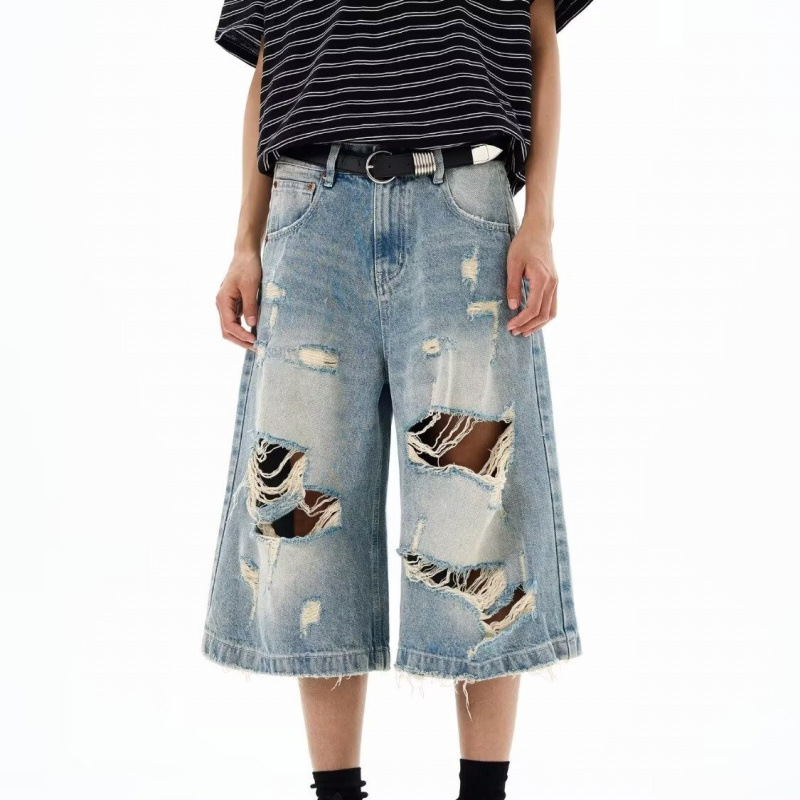 New Men Vintage Ripped Baggy S - Distressed Jean Rip 评论和价格