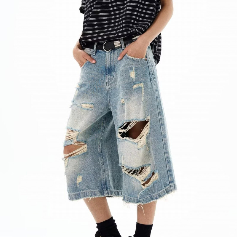 New Men Vintage Ripped Baggy S - Distressed Jean Rip 评论和价格
